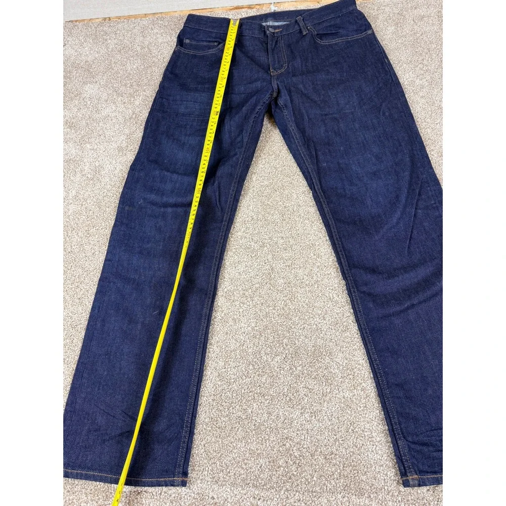 Banana Republic Mens Straight Leg Dark Indigo Wash Stretch‎ Jeans 34W 30L 34x30